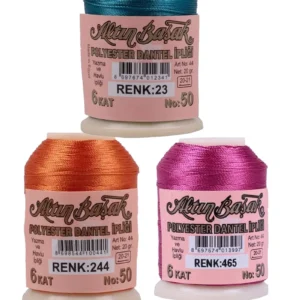 3 Adet Altınbaşak Oya ve Dantel İpi 20 gr - Royaleks - No: 244 - 465 - 023