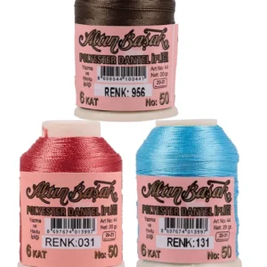 3 Adet Altınbaşak Oya ve Dantel İpi 20 gr - Royaleks - No: 031 - 131 - 956