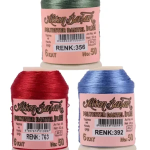 3 Adet Altınbaşak Oya ve Dantel İpi 20 gr - Royaleks - No: 763 - 392 - 356