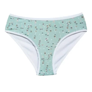 Pamuklu Geniş Kenarlı Likralı Desenli Bato Kadın Külot Desen 3