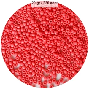 Karpuz Pembesi Renk 4 mm Yaklaşık 220 adet/20 gram Cam Boncuk Oya Yazma Bileklik ve Kolye