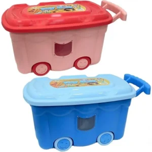 Oyuncak Kutusu Renkli Tekerlekli 1 Adet Royaleks-AK494