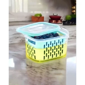 Süzgeçli Yıkama Hazneli Turşu Ve Zeytin-peynir Saklama Kabı 1.6lt Royaleks-Ak511