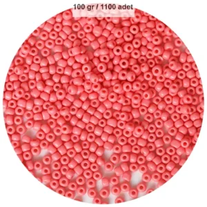 Pembe Renk 4 mm Yaklaşık 1100 adet / 100 gram Cam Boncuk Oya Yazma Bileklik ve Kolye