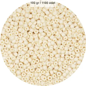 Beyaz Renk 4 mm Yaklaşık 1100 adet / 100 gram Cam Boncuk Oya Yazma Bileklik ve Kolye