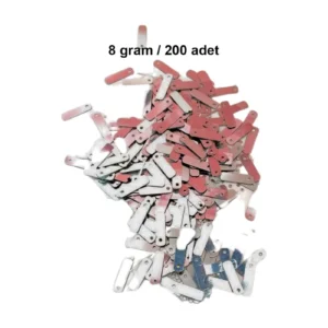 Koyu Pembe 15 x 5 mm Dantel Oya Yazma Halhal Abiye Lazer Kesim Pul 200 adet / 8 gram