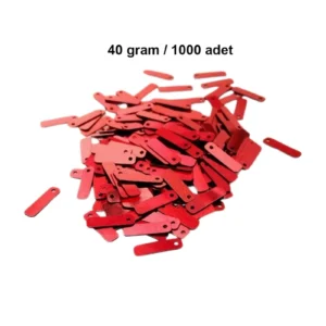 Kırmızı 15 x 5 mm Dantel Oya Yazma Halhal Abiye Lazer Kesim Pul 1000 adet / 40 gram