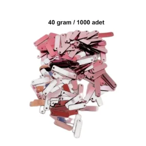 Bakır 15 x 5 mm Dantel Oya Yazma Halhal Abiye Lazer Kesim Pul 1000 adet / 40 gram