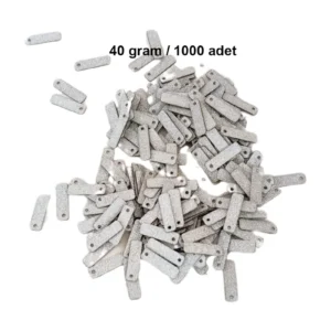 Mat Beyaz 15 x 5 mm Dantel Oya Yazma Halhal Abiye Lazer Kesim Pul 1000 adet / 40 gram