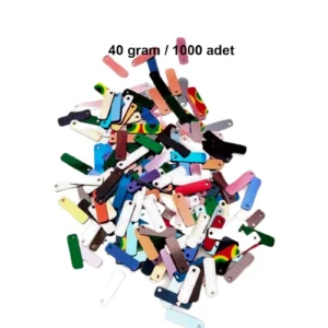 Karışık Renkler 15 x 5 mm Dantel Oya Yazma Halhal Abiye Lazer Kesim Pul 1000 adet / 40 gram