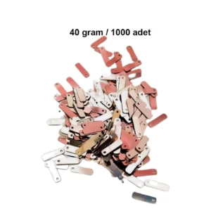 Açık Kırmızı 15 x 5 mm Dantel Oya Yazma Halhal Abiye Lazer Kesim Pul 1000 adet / 40 gram