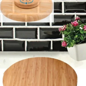 Bambu Döner Standlı 35 cm Lüx Sunum Tabağ Royaleks-BLS3535DBNR