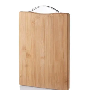 Metal Tutacaklı Lüx Bambu Kesme Tahtası 30cm X20cmx1.8cm Royaleks-67458