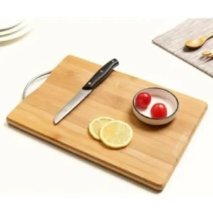 Bambu Metal Saplı Ekmek Kesme Tahtası 30x20x1,8 Cm Royaleks-67459