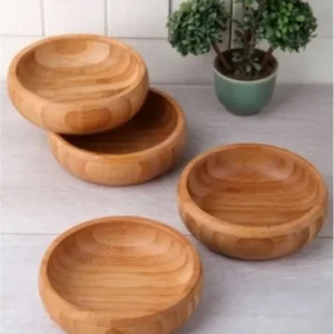 Yuvarlak 4'lü Ahşap Çerezlik Royaleks-CRZ1010