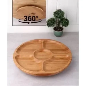 Döner Bambu Sunum Tabağı 5 Bölmeli 25 Cm Royaleks-DS2525