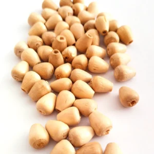100 Gr (275 Adet) Ahşap Boncuk 12 mm boy x 10 mm en Doğal Ahşap Makrome El İşi Çanta