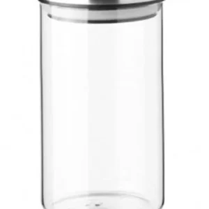 Krom Kapaklı Cam Kavanoz Saklama Kabı 12,5cm Royaleks-KVN39