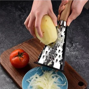 Çelik Lüks Paslanmaz Çelik Konik Rende Bambu Saplı Royaleks-RND03