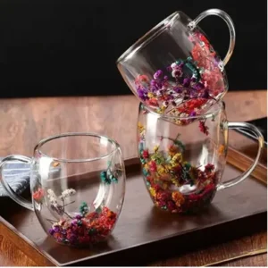 250 Ml Büyük Cidarlı Çiçekli Bardak 1 Adet Royaleks-1385