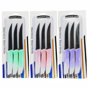 3'lü Tırtıklı Meyve Bıçağı 1 Adet Royaleks-CLKN-1869