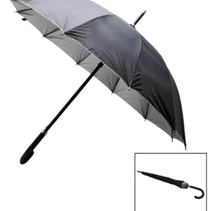 8 Telli Fiber Erkek Baston Şemsiye Siyah-Royaleks-SKY-25