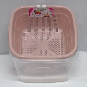 Plastik Şeffaf Çiftli Kare Süzgeç 6 Lt Genişlik 27 Derinlik 12 Royaleks-ÇNK2230