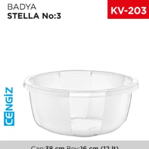 Yuvarlak Şeffaf Badya 1 Adet 3 No Royaleks-E175