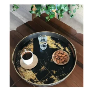 Büyük Yuvarlak Desenli Tepsi Royaleks-İSR-5708