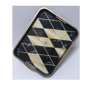 Kare Sunum Tepsisi Yağız Desenli Royaleks-İSR-5726