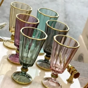 Star Glas Queen Kahve Yanı Kısa Bardak Renkli Royaleks-RYLHD0026