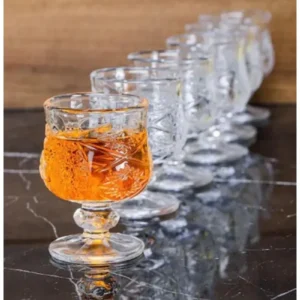 6'lı Ayaklı Kahve Yanı Bardak Seti Mini Royaleks-Or-4T