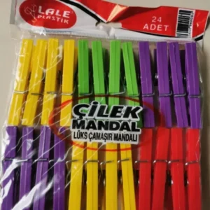 24 Plastik Çilek Mandal Royaleks-L003