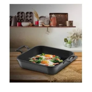 Kare Döküm Sahan Siyah 18 cm Royaleks-Zk972