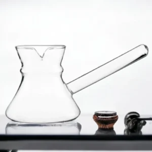 Borosilikat Cam Cezve 350ml Isıya Dayanıklı Cam Cezve Royaleks-RYLHD0160