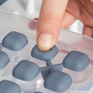 32'li Buzluk Buz Saklama Kabı - Bas Çıkar Buz Küpü Hazneli Buz Kalıbı-Antrasit Royaleks-MP-7075