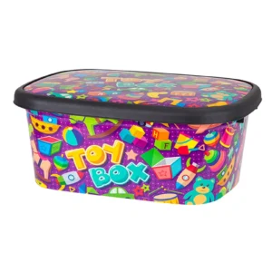 Desenli Sığ Saklama Kutusu 18 Lt. 3 No Royaleks-M12001