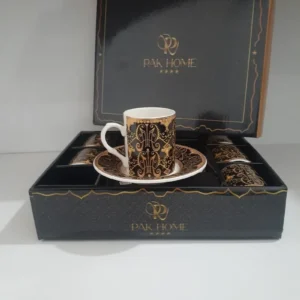Porselen 6 Lı Lüks Kahve Fincan Takımı Royaleks-PAK-2206