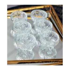 Cam Ayaklı Kase 6'lı Kristal Görünüm Royaleks-69812