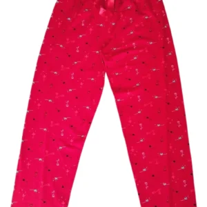 Beli Lastikli Mevsimlik Viskon Penye Pantolon Kırmızı