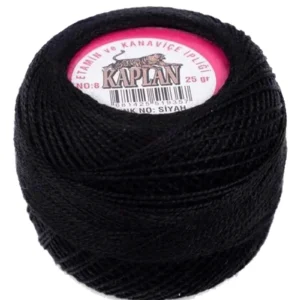 Kaplan Etamin Ve Kanaviçe İpi 8 No Kod/Renk: SİYAH - Royaleks