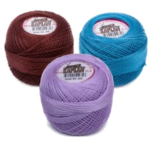 3 Adet Kaplan Etamin Ve Kanaviçe İpi 8 No Kod/Renk: 300 - 518 - 553 - Ryl