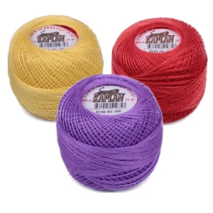 3 Adet Kaplan Etamin Ve Kanaviçe İpi 8 No Kod/Renk: 742 - 666 - 550 - Ryl