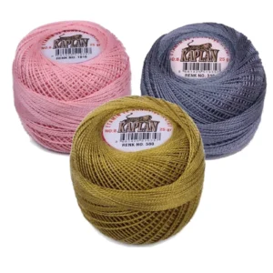 3 Adet Kaplan Etamin Ve Kanaviçe İpi 8 No Kod/Renk: 1016 - 319 - 580 - Ryl