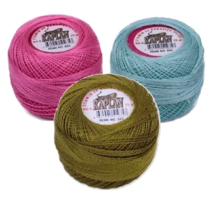 3 Adet Kaplan Etamin Ve Kanaviçe İpi 8 No Kod/Renk: 603 - 943 - 582 - Ryl