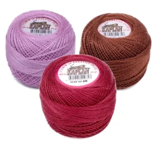3 Adet Kaplan Etamin Ve Kanaviçe İpi 8 No Kod/Renk: 717 - 400 - 816 - Ryl