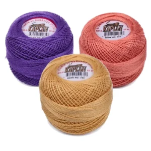 3 Adet Kaplan Etamin Ve Kanaviçe İpi 8 No Kod/Renk: 495 - 350 - 783 - Ryl