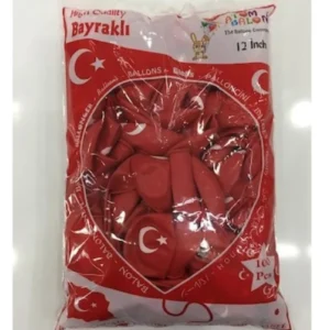 Baskılı Ay Yıldızlı Balon 100'lü - Ürün Kodu : ORC.B.EVİ.36