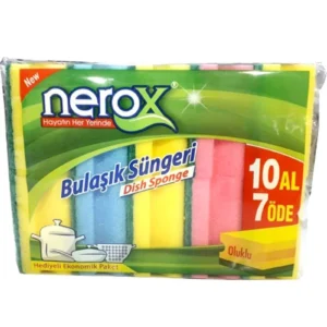 Nerox Bulaşık Süngeri Oluklu 10'Lu Royaleks-NRX-F551