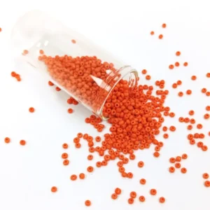 Dökme Cam Kum Boncuk (11/0) 2 mm - 20 Gram - Turuncu - BNC013